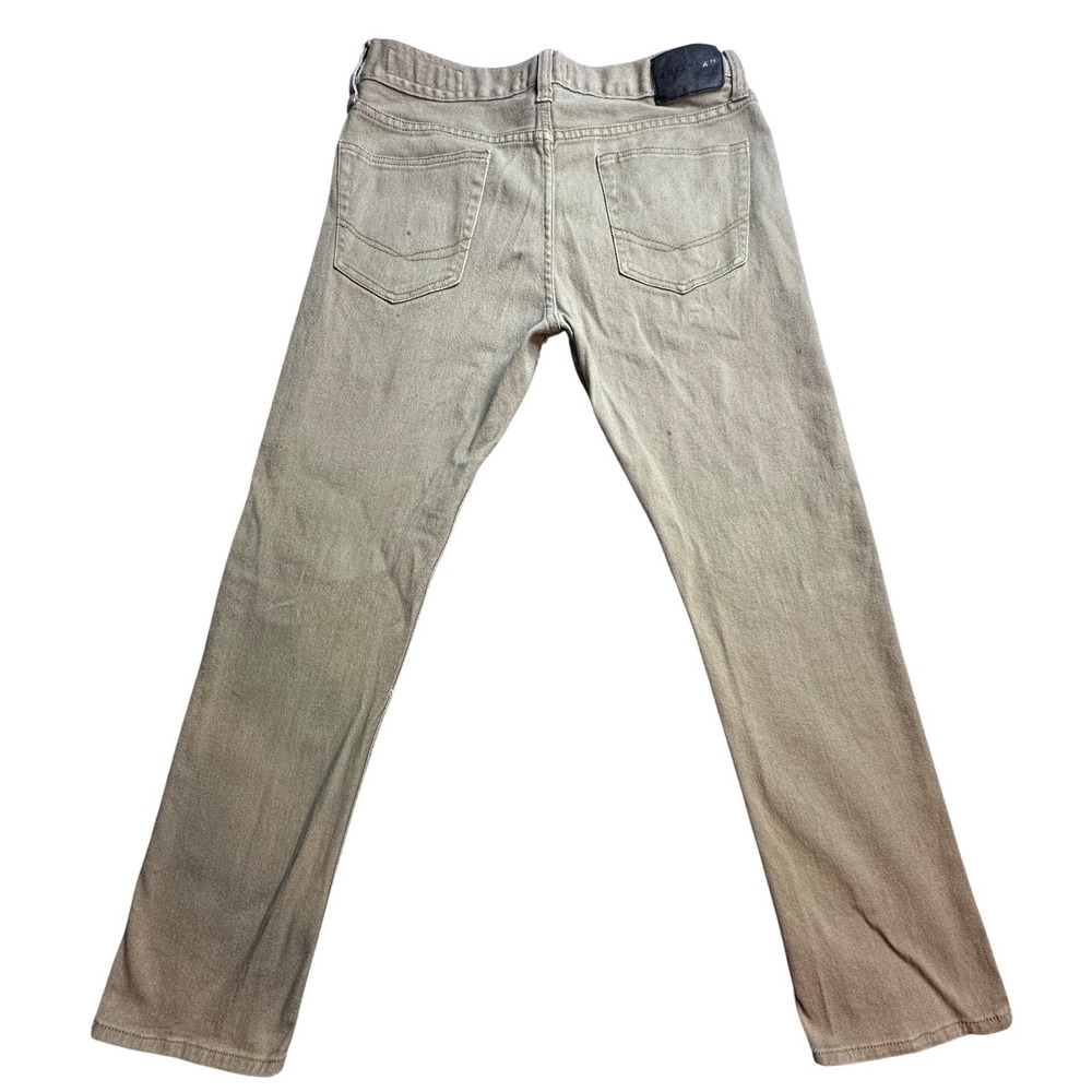 Bullhead‎ Denim Co Slim Straight Jeans Mens 33x32 (34x30) Beige Khaki Denim